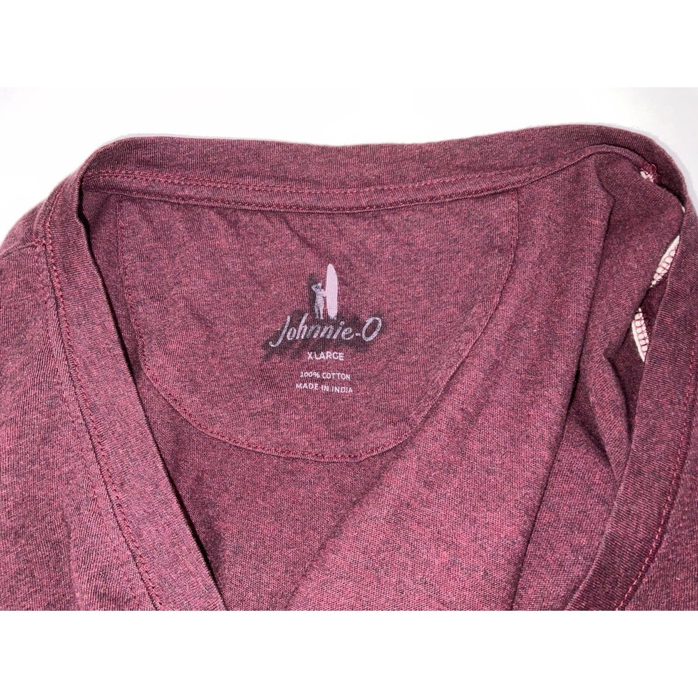 NWOT Women's Johnnie-O Merediths Short Sleeve 100% Cotton T-Shirt Dk Burgundy XL - Picture 6 of 6